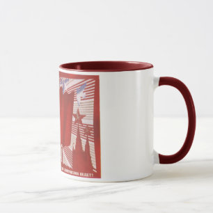 Caneca Armas nucleares de URSS EUA da propaganda do russo