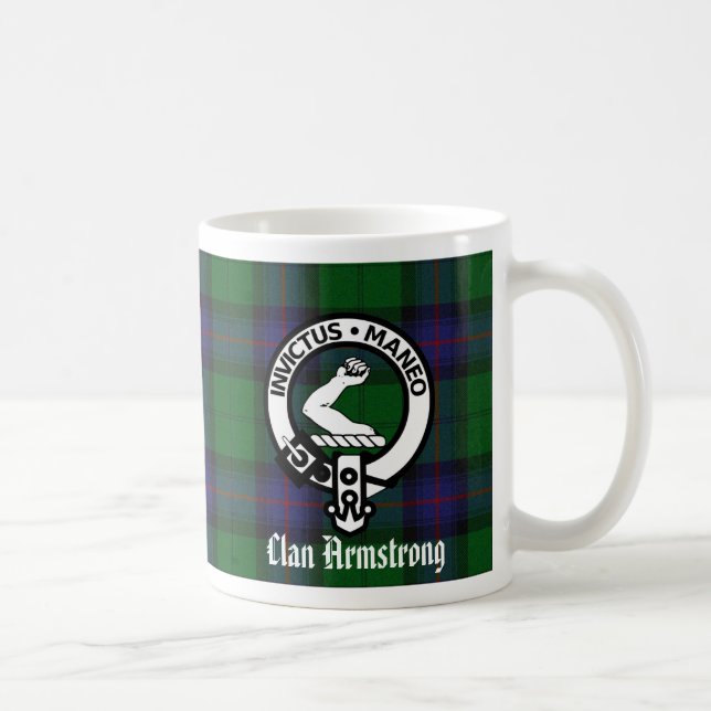 Caneca Armstrong Clan Crest Crachá e Tartan Mug (Direita)