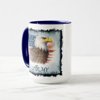 Caneca Army American Flag & Eagle