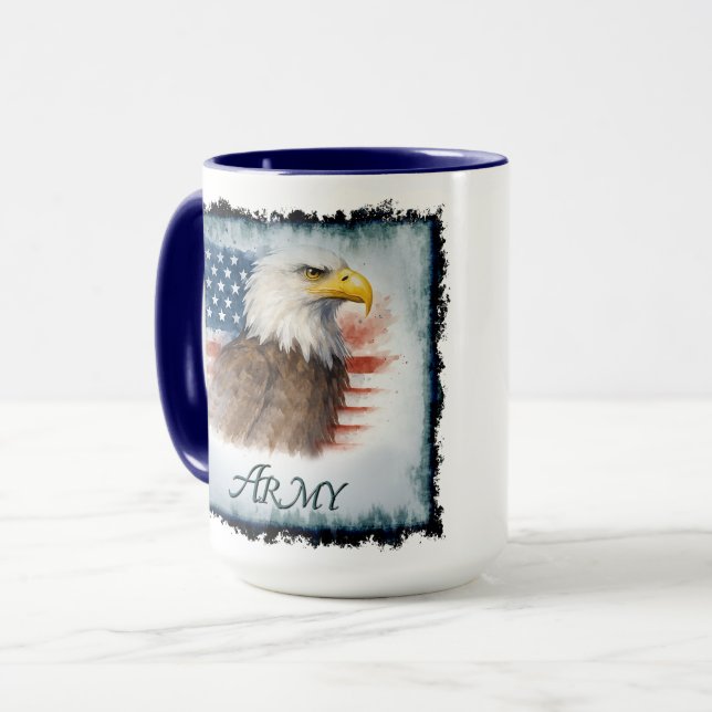 Caneca Army American Flag & Eagle (Frente Esquerda)