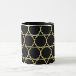 Caneca Aros Dourados em Moderno Chic Preto
