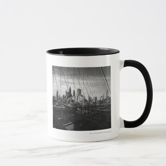 Caneca Arquitectura da cidade através dos cabos da ponte (Direita)