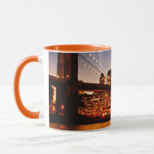 Caneca Arquitectura da cidade de New York com a ponte