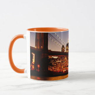Caneca Arquitectura da cidade de New York com a ponte
