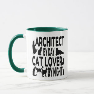 Caneca Arquiteto ama gatos