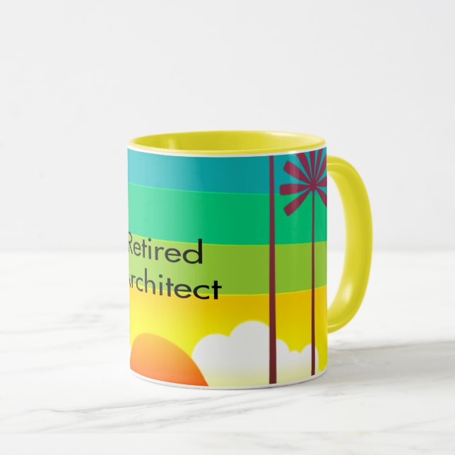 Caneca Arquiteto Aposentado (Frente Esquerda)
