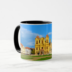 Caneca Arquitetura histórica de Timisoara dome viagem tou