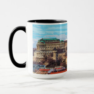 Caneca Arquitetura Histórica do Castelo de Budapeste, Hun
