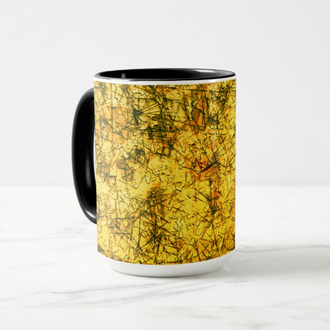 Caneca Arranhões em arranhões em uma maca levemente avist (Frente Esquerda)