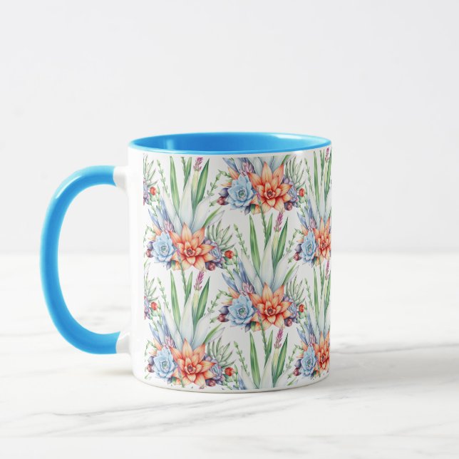 Caneca arranjo de plantas suculentas vibrantes (Esquerda)