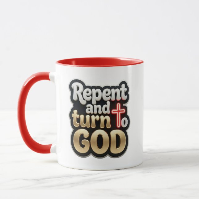 Caneca Arrependa-se e volte para DEUS - Cristão (Esquerda)
