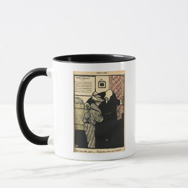 Caneca Arrumadores dignos de um homem uma jovem mulher em (Esquerda)