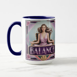 Caneca Art Deco Balance Meditation Mug