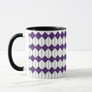 Caneca Art Deco Diamantes e Hexágonos
