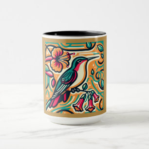 Caneca Art Deco Hummingbird
