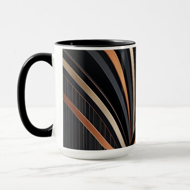 Caneca Art Deco Metallic Geometric Elegance (Esquerda)