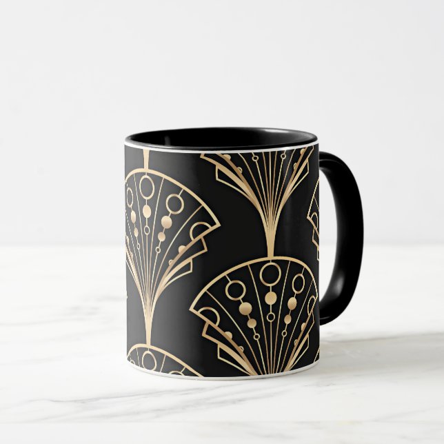 Caneca Art Deco Palmette Pattern (Frente Esquerda)