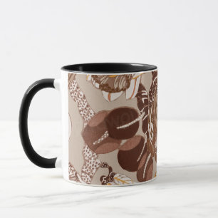 Caneca Art Deco protea flor