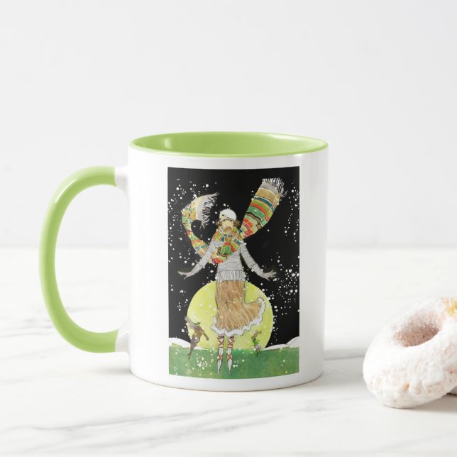Caneca Art Deco Skater Girl in the Snow (Com Donut)