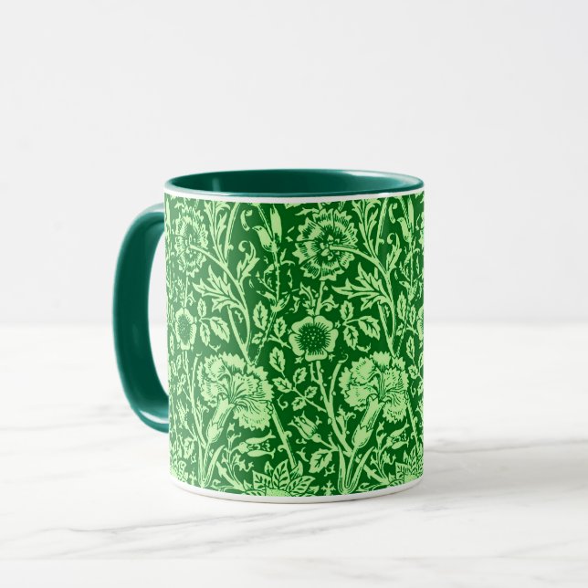 Caneca Art Nouveau Carnação Damask, Emerald Green (Frente Esquerda)