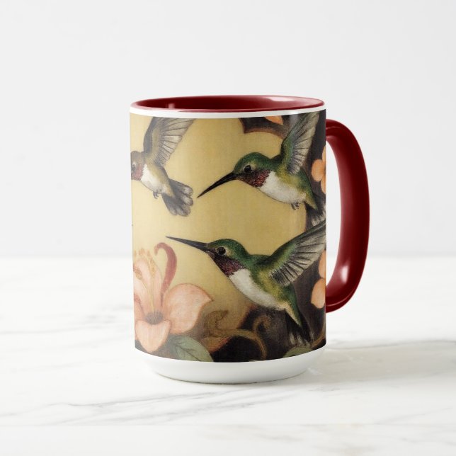 Caneca Art Nouveau hummingbird tableau (Frente Esquerda)