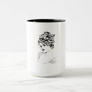 Caneca Art Nouveau Lady 1917 Belas Artes