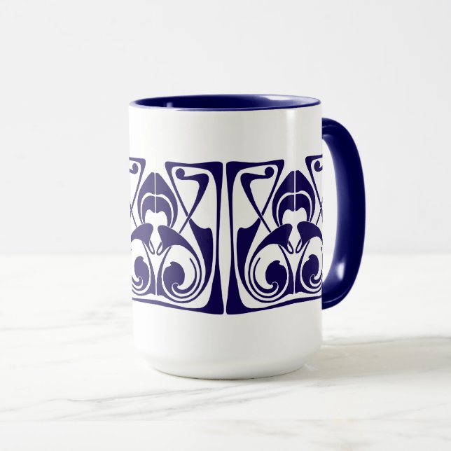 Caneca Art Nouveau Ornaze Frieze (Frente Esquerda)