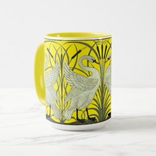 Caneca Art Nouveau Swans Frieze Patterno de Walter Crane