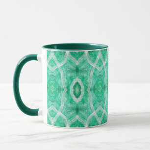 Caneca Arte Abstrata em Aquarela Luz Verde