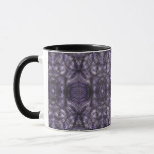 Caneca Arte abstrata em aquarela roxo escuro em corredore