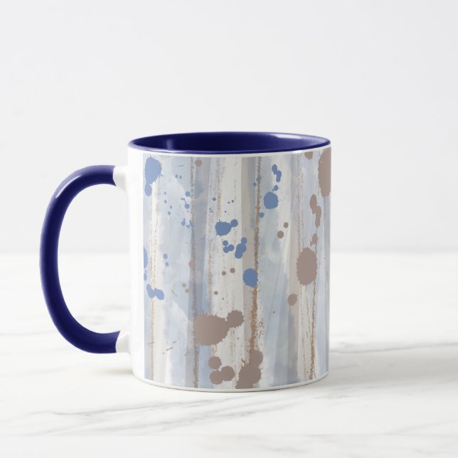 Caneca Arte Abstrata Moderna da Natureza Pinceladas (Esquerda)