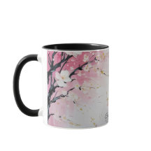 Arte Abstrata Vibrante das Flores de Cerejeira