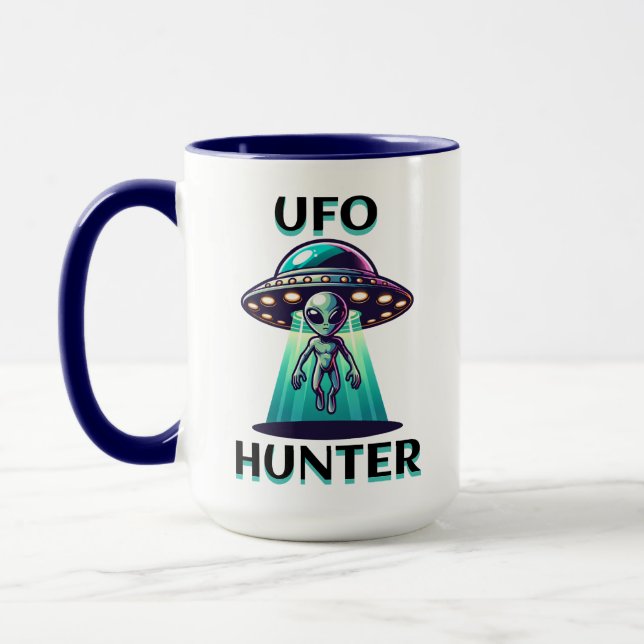 Caneca Arte Ai com OVNI Fez uma Alienígena (Esquerda)