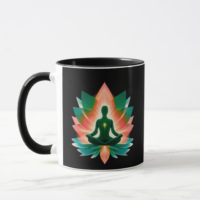 Caneca Arte Aura de Meditação da Força Calma (Esquerda)