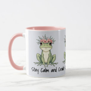 Caneca Arte Azul de Casa de Campo de Sapo Floral Capricho