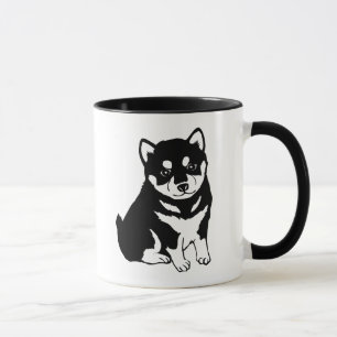 Caneca Arte bonito do filhote de cachorro de Shiba Inu