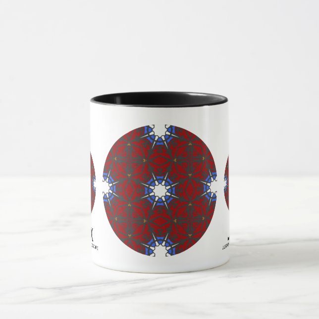 Caneca Arte caleidoscópica do quarto volume treze (Centro)