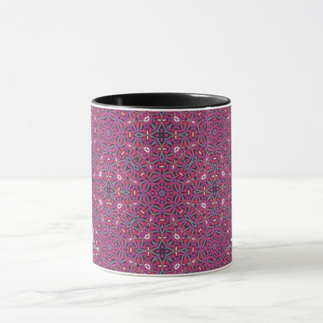 Caneca Arte caleidoscópica do volume nove (Centro)