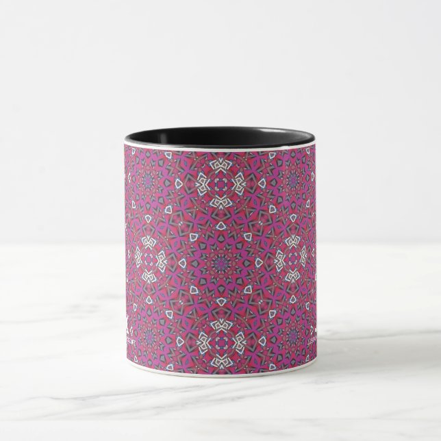 Caneca Arte caleidoscópica do volume nove, dezoito (Centro)