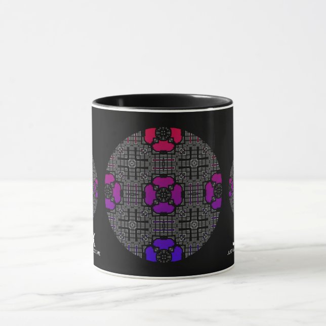 Caneca Arte caleidoscópica do volume treze (Centro)