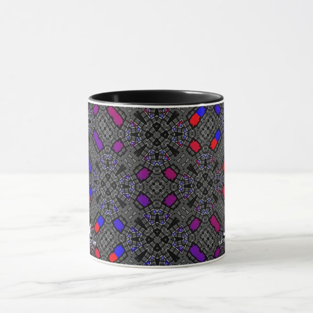 Caneca Arte caleidoscópica do volume treze (Centro)