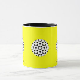 Caneca Arte caleidoscópica do volume um a vinte e quatro