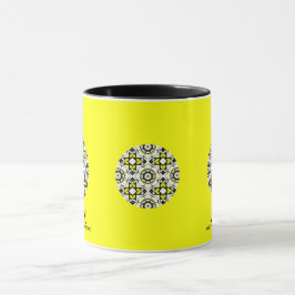 Caneca Arte caleidoscópica do volume um nove