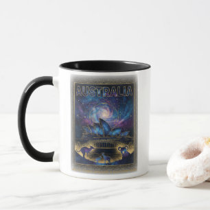Caneca Arte Celestial Austrália Sydney Cósmica