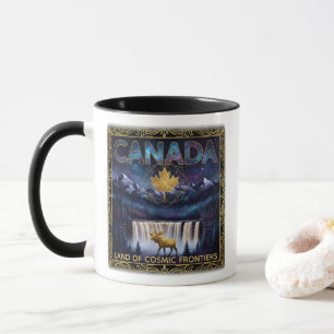 Caneca Arte Celestial Canadá Cósmico Natureza