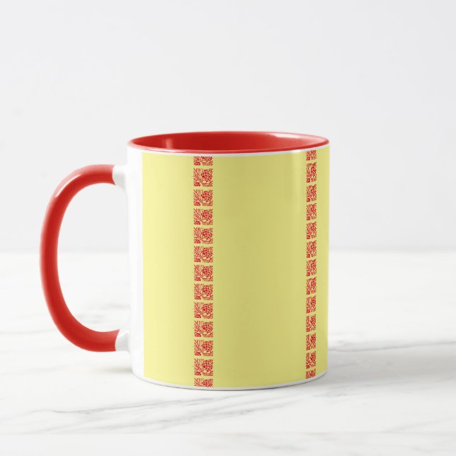 Caneca Arte clássica aleatória do design (Esquerda)