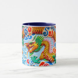 Caneca Arte colorida chinesa da parede