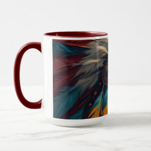 Caneca Arte Colorida da Espiritualidade Tribal