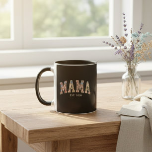 Caneca Arte Colorida Floral da Mamãe Universidade Materni