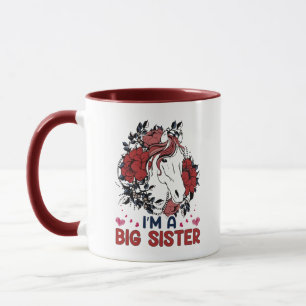 Caneca arte com a palavra irmã mais velha fofa